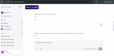 Midora AI - Multi-Model Platform -> Chatgbt -> Gemini -> Cla...