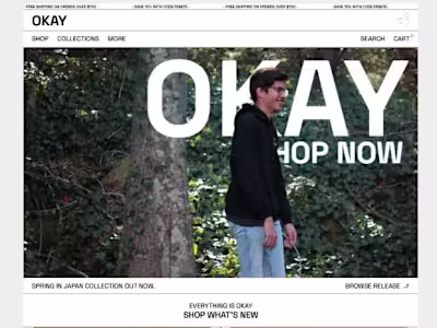 Framer Redesign for OKAY Official, a clothing brand that my ...