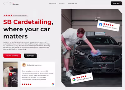 Website Design and Development for SB Cardetailing