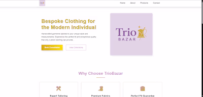 TrioBazar: A Modern Web Solution for a Tailoring Brand