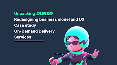Redesigning business model and UX case study for Dunzo