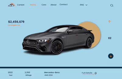 Landing Page for Carslot :: Behance