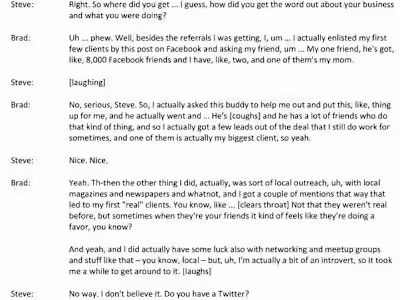 Interview transcription 