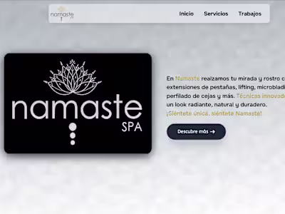 Landing Page Namaste