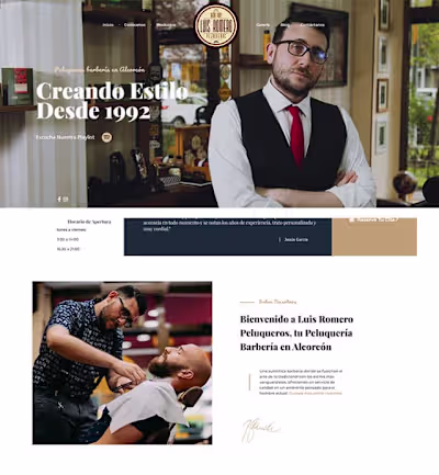 Modern Website for a Luxury Barbershop in Madrid