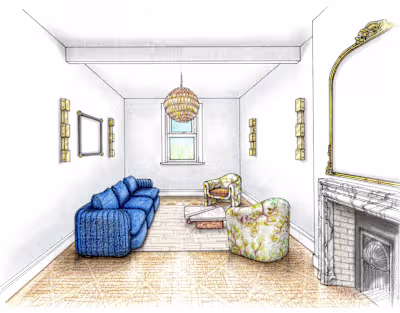 Interior design of a living room