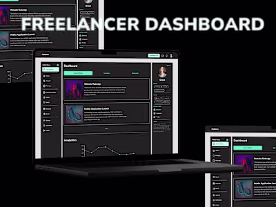 Freelanceing Dashboard UI -Behance
