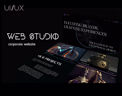 WEB STUDIO Website design | UI and UX :: Behance