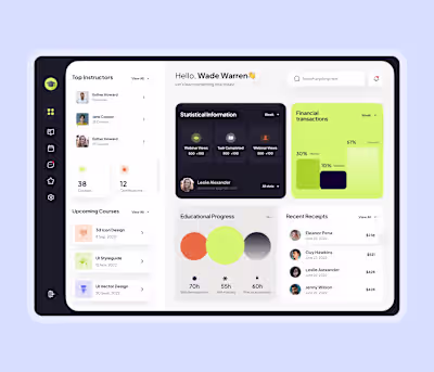 Education Dashboard UI Design | LMS & SaaS