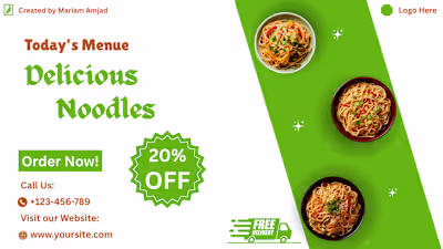 “Deliciously Designed: A Creative Noodle Poster”