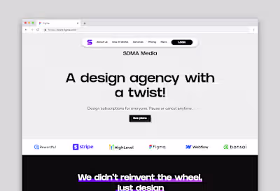 Digital Agency - Landing page design