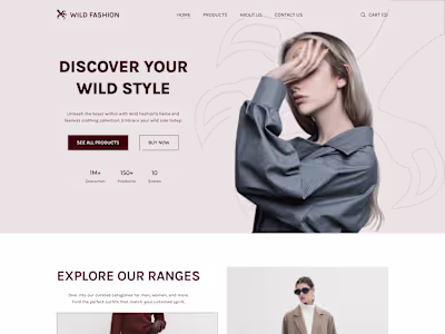 Wild Fashion - Web Design