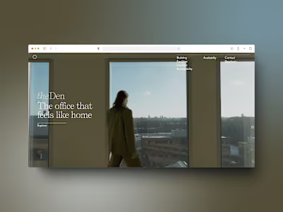 The Den: Modern & Animated Office Space Website