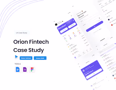 Orion Fintech Mobile App Design