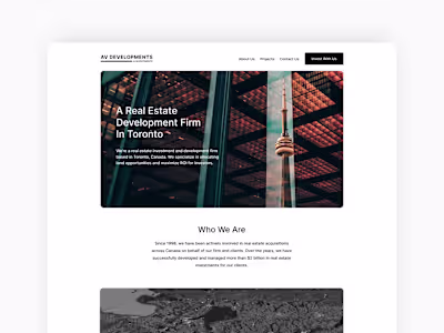 Real Estate Development Firm Website Design