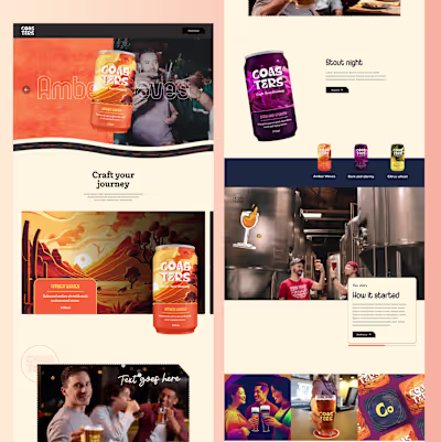 UI/UX Design for Coasters Brewery Website
