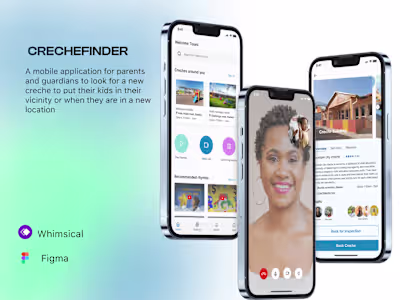 A mobile app design for a creche finding app