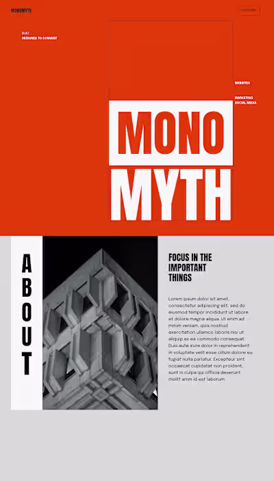 Practicing some custom Brutalism design in squarespace, such...