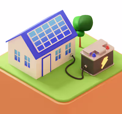 3D Illustration of a Clean Energy Ecosystem