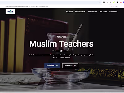 Muslim Teacher Online Class Website