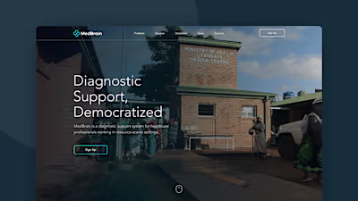 Medical Diagnostic UI Website Design