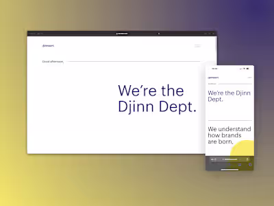 Webflow Development for the Djinn Dept.