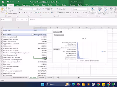 Data Analysis using Excel
Analyze job talent pool in data
domain