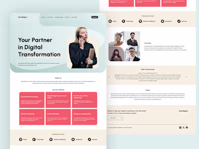 UI Design for digital marketing agency