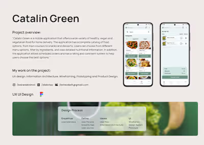 Case study - UX UI Project - Catalin Green :Behance