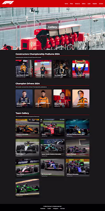 F1 Interactive Website Project