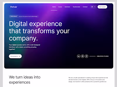Thriver Studio: Framer Design and Development