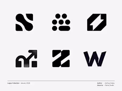 A fresh batch of logo mark explorations✌🏼 pushing shape, ba...