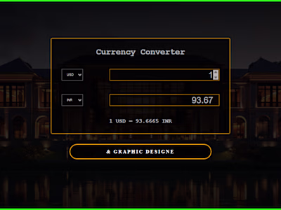 JavaScript Currency Converter
I built a