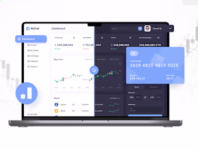 Crypto Web App Dashboard Design - BitCall