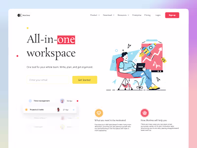 Motivee - Landing Page | UI/UX Design