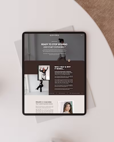Showit Website & Branding For Mentor - Align with Erica