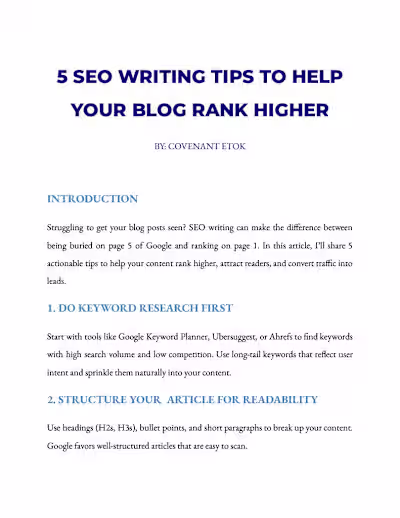 Web Content That Works