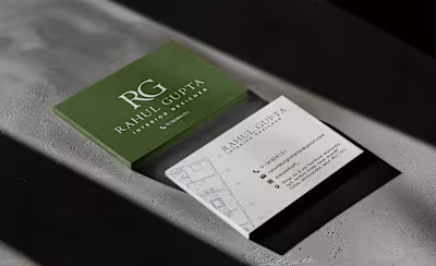 Elegant Business Card Design for Interior Designer