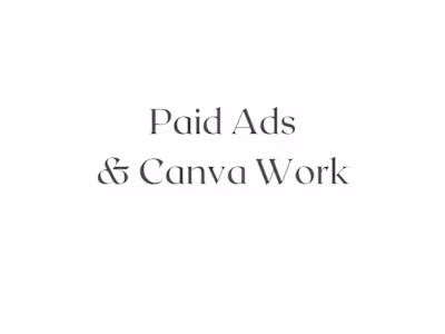 Paid Ads & Canva Work