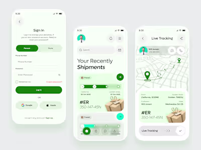 Parcel Tracking App Better view: https://dribbble.com/shots/...