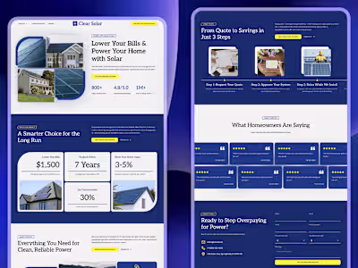 Clear Solar ☁️ Website Design | Residential Solar