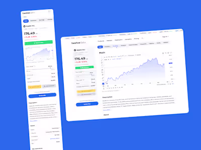 Clean and informative symbol page design for financial porta...