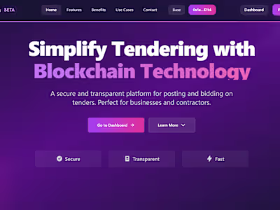 Simplifying Tendering with Blockchain