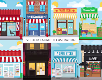 Facade Illustration Series for StockUnlimited (2015)