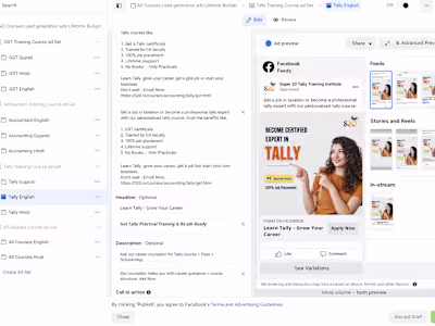 Facebook Ads Marketing
Created optimized Facebook
