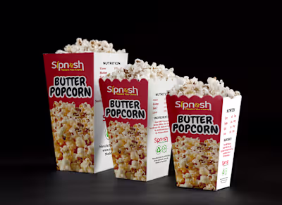 Spinash Butter Popcorn Packaging Design Concept