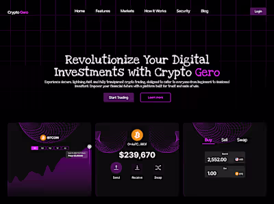 Crypto Hero Section || Web app :: Behance