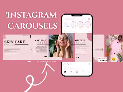 Instagram Carousel Design for NatureHue SkinKind
