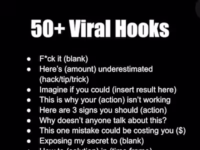Compelling viral video/caption hooks