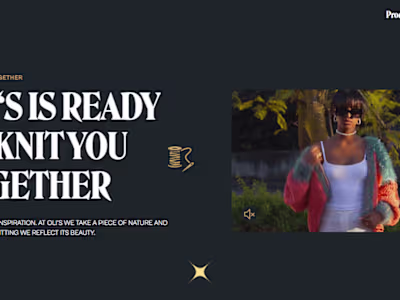 Website Design for Oli's Knitting